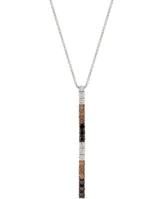 Le Vian - Tri-Color Diamond 18" Pendant Necklace (1 ct. t.w.) in 14k Rose Gold