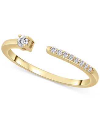 Wrapped - Diamond Cuff Statement Ring (1/10 ct. t.w.)