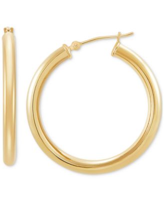 Macy's - Medium Hoop Earrings in Polished 14k Gold