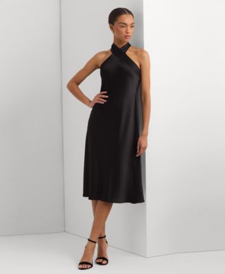 Lauren Ralph Lauren - Women's Satin Halter A-Line Dress
