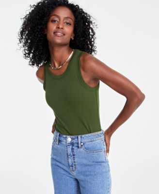 On 34th - Women's Sleeveless Ribbed Bodysuit