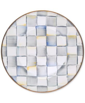 MacKenzie-Childs - Sterling Check Enameled Steel Dinner Plate