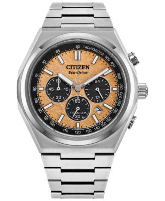 Citizen - Men's Chronograph Zenshin Super Titanium Bracelet Watch 43mm