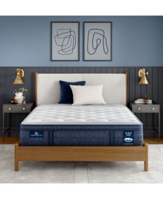 Serta - iComfortPro Dartmouth 15" Latex Foam Plush Pillow Top Mattress Set - Queen Split