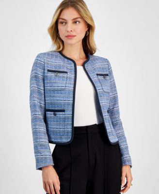 Bar III - Women's Tweed Open-Front Jacket, Exclusively at Macy's