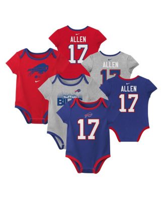 Nike - Big Boys and Girls Josh Allen Buffalo Bills Name Number 3-Pack Bodysuit Set