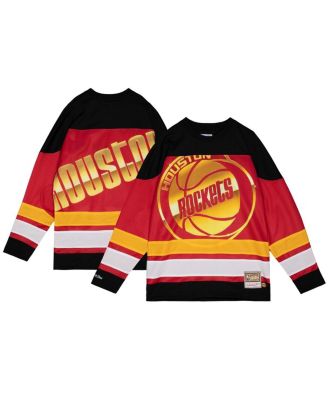 Mitchell & Ness - Women's   Red Houston Rockets Hardwood Classics Big Face 4.0 Hockey Jersey