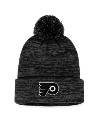 Fanatics - Men's Black Philadelphia Flyers Fundamental Cuffed Knit Hat with Pom