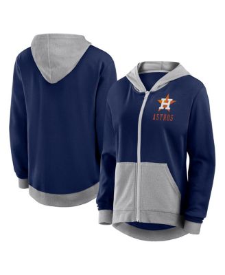 Fanatics - Women's Navy Houston Astros Hit It French Terry Full-Zip Hoodie