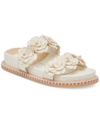Dolce Vita - Women's Sherla Floral Double Band Footbed Flat Sandals