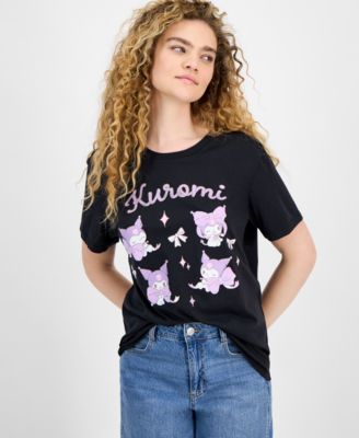 Grayson Threads, The Label - Juniors' Kuromi Bow Graphic T-Shirt