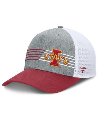 Fanatics - Men's  Heather Gray/Cardinal Iowa State Cyclones Profile Trucker Adjustable Hat