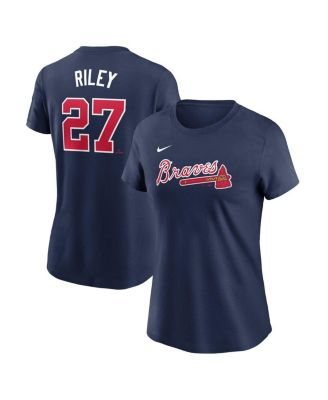 Nike - Women's Austin Riley Navy Atlanta Braves Fuse Name Number T-Shirt