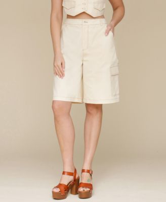 Avec Les Filles - Women's Long Cargo Shorts