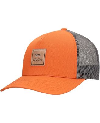RVCA - Men's Orange/Gray VA All The Way Trucker Adjustable Hat