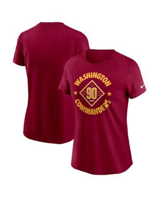 Nike - Women's Burgundy Washington Commanders 90th Anniversary T-Shirt