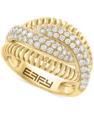 EFFY Collection - Diamond Crossover Statement Ring (1-1/10 ct. t.w.) in 14k Gold