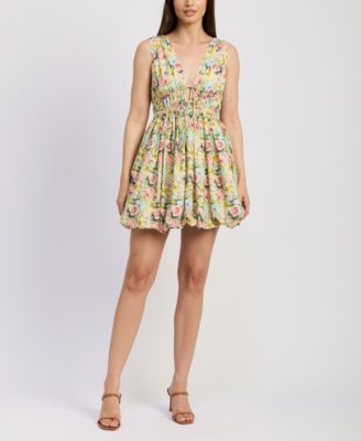 En Saison - Women's Cairo Cotton Bubble-Hem Mini Dress