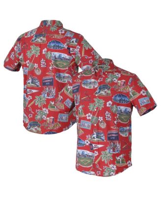 Reyn Spooner - Men's Red St. Louis Cardinals Scenic Tri-Blend Performance Button-Up Top