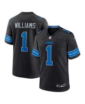 Nike - Men's Jameson Williams Black Detroit Lions 2nd Alternate Game Player Jersey
