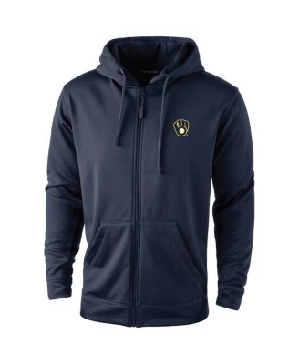 Dunbrooke - Men's Navy Milwaukee Brewers Trophy Full-Zip Hoodie