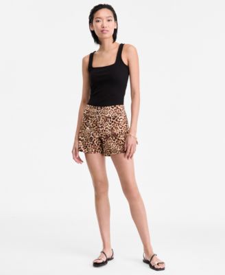 I.N.C. International Concepts - Women's Cheetah-Print Shorts, Exclusively at Macy's