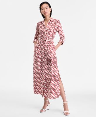 I.N.C. International Concepts - Women's Printed Shirt Maxi Dress, Exclusively at Macy's