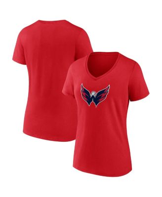 Fanatics - Women's Red Washington Capitals Primary Logo Team V-Neck T-Shirt