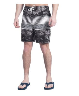 G-III Sports by Carl Banks - Men's Black/Gray Las Vegas Raiders Horizon Volley Swim Shorts