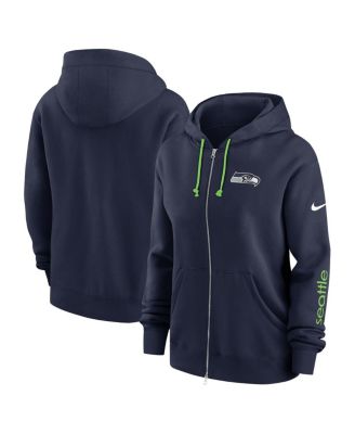 Nike - Women's College Navy Seattle Seahawks Plus Size Phoenix Full-Zip Hoodie