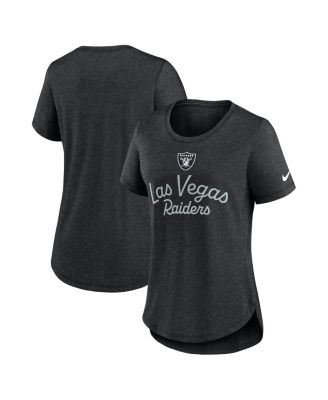 Nike - Women's Black Las Vegas Raiders Script Tri-Blend T-Shirt