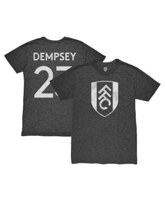 1863FC - Men's Clint Dempsey Heather Black Fulham Player Name Number Twisted Tri-Blend T-Shirt