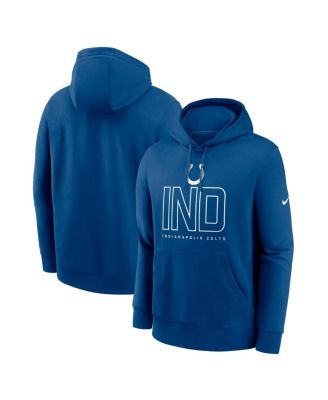 Nike - Men's Royal Indianapolis Colts Busted Play Club Fleece Pullover Hoodie