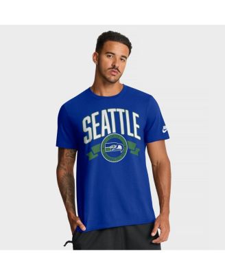Nike - Men's Royal Seattle Seahawks Rewind Front and Back Hit Essential T-Shirt