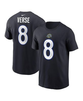 Nike - Men's Jared Verse Midnight Blue Los Angeles Rams 2025 Rivalries Collection Player Name Number T-Shirt
