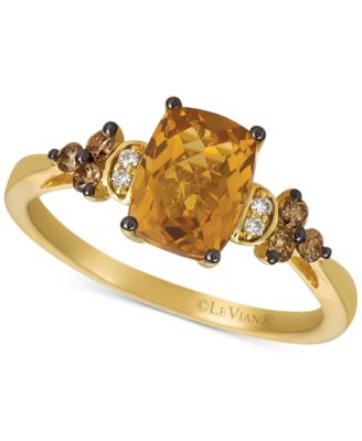Le Vian - Citrine (1-1/3 ct. t.w.) & Diamond (1/6 ct. t.w.) Ring set in 14k Gold