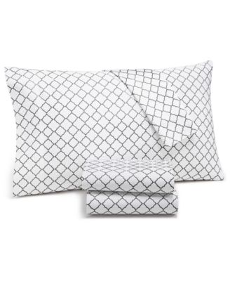 Charter Club - Printed Cotton 550-Thread Count 4-Pc. King Sheet Set