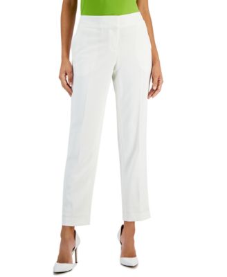 Kasper - Petite Mid-Rise Straight Slim-Fit Pants