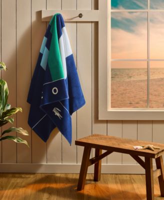 Lacoste Home - Home Sporty Stripe Cotton Beach Towel
