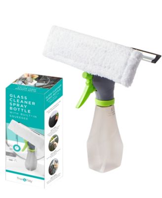 True & Tidy - xGlass Cleaner Spray Bottle with Built-in Squeegee