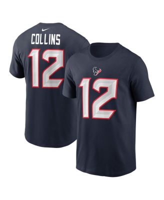 Nike - Men's Nico Collins Navy Houston Texans Name Number T-Shirt