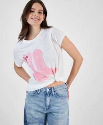 Grayson Threads, The Label - Juniors' Cowboy Boots Graphic Print T-Shirt