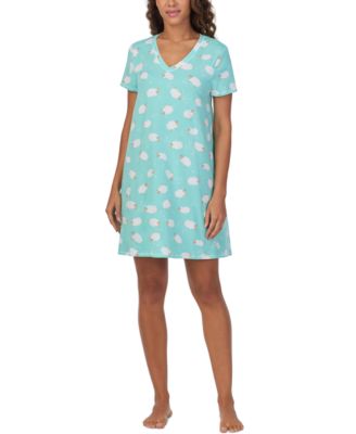 Cuddl Duds - Women's Printed Short-Sleeve Sleepshirt
