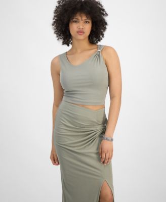 GUESS - Women's Aimee Sleeveless Jewel Draped Top