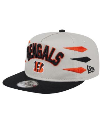 New Era - Men's Stone/Orange Cincinnati Bengals Athletic Golfer Snapback Hat