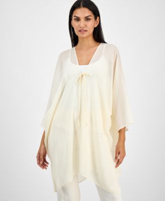Anne Klein - Women's Tie-Front Kimono Top