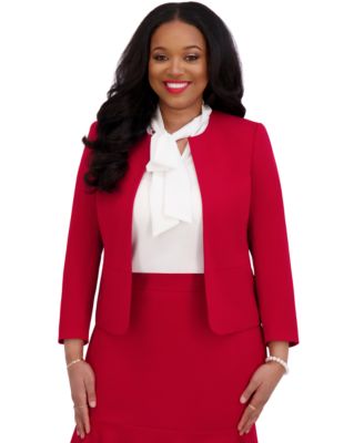Kasper - Women's Open-Front Jacket, Regulaur & Plus Size