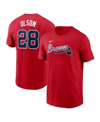 Nike - Men's Matt Olson Red Atlanta Braves Fuse Name Number T-Shirt