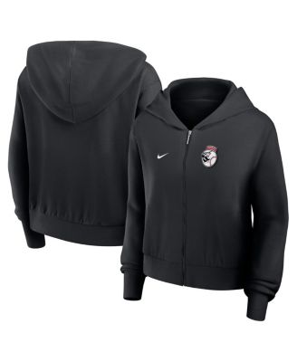 Nike - Women's Black Cincinnati Reds Lightweight Full-Zip Hoodie