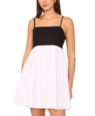 1.STATE - Women's Colorblocked Empire-Waist Mini Dress